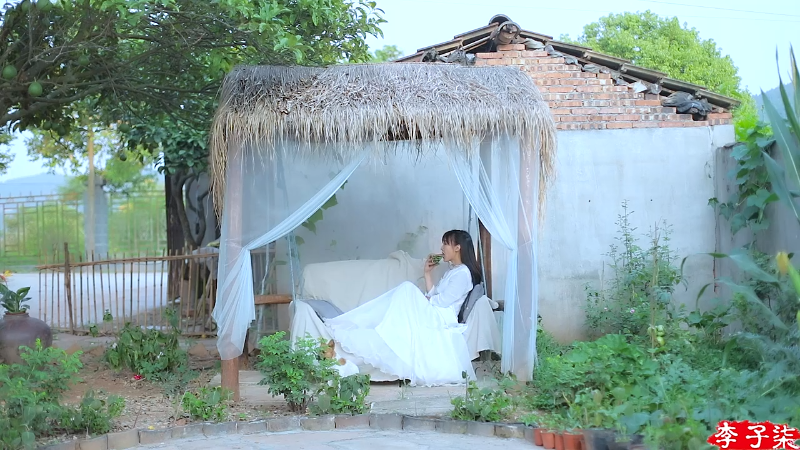 我在斗鱼看李子柒liziqi直播美食