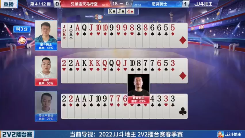 【2022-04-29 22点场】JJ斗地主官方：JJ斗地主2V2擂台赛