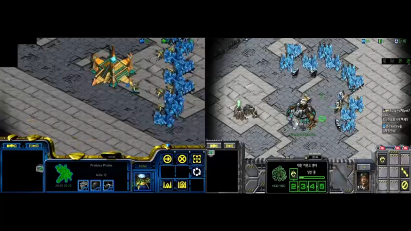 星际争霸双屏视角 bisu vs 光哥 bo3第二局,游戏,经营策略游戏,好看视频