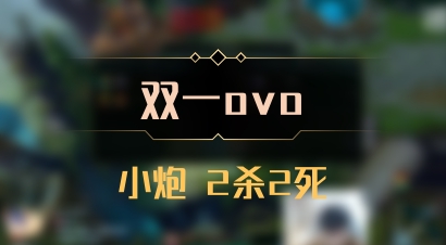 【双一ovo】小炮 2杀2死