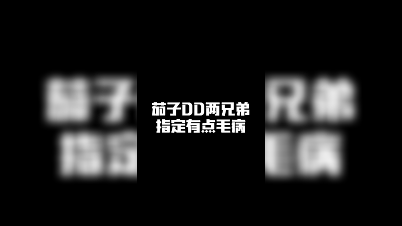 茄子dd两兄弟指定有点毛病
