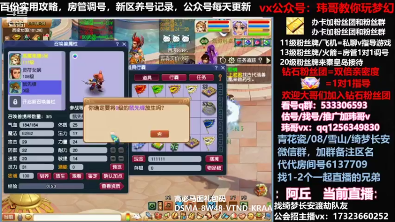 【2022-05-04 13点场】玮哥爱梦幻：蒹葭苍苍从零飞升-送攻略