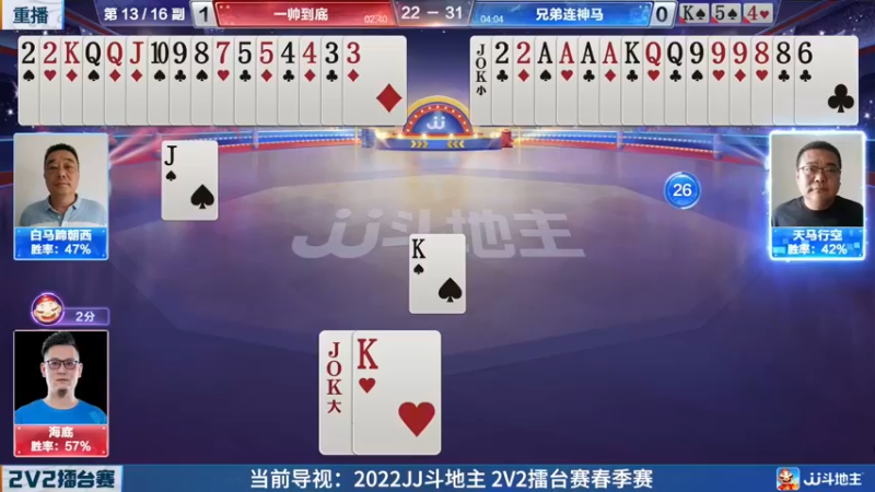 【2022-05-06 15点场】JJ斗地主官方：JJ斗地主2V2擂台赛春季赛