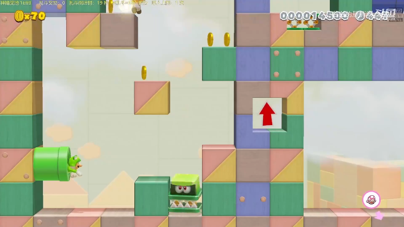 我在斗鱼看白白的胖胖呀直播马里奥制造