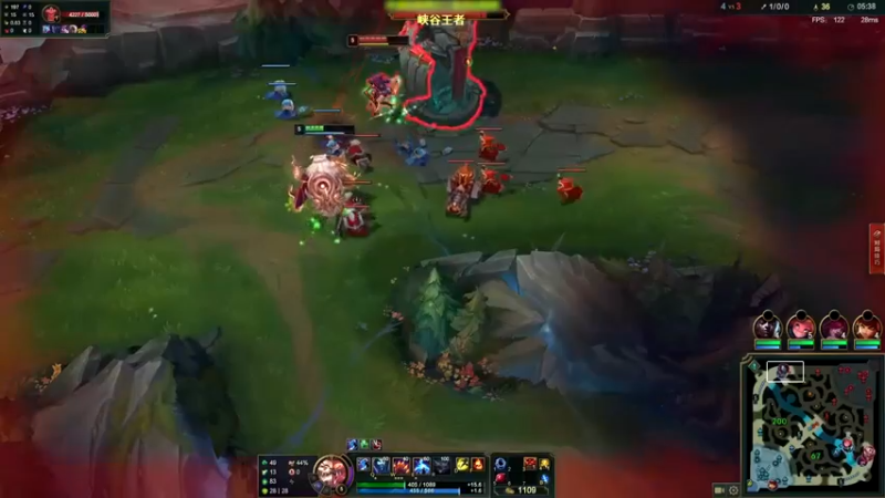 熊王c新对局尽显狂雷本色！四次越塔阿卡丽，秒学大招极限逃生