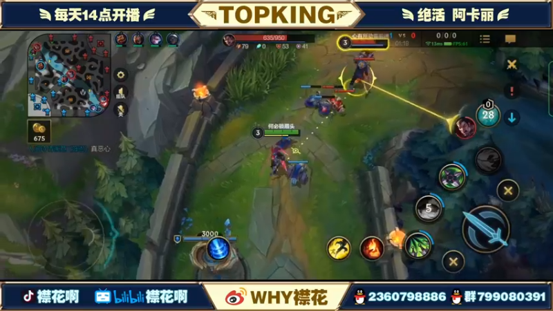 【2022-05-07 18点场】襟花啊：国一阿卡丽王者局细节操作