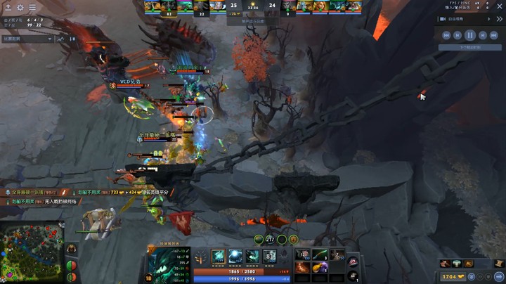 Dota2-黑鸟大战剑圣-平A打死
