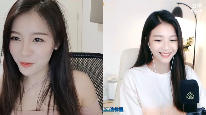 大琳和美女茵茵连麦，大琳打不过要站起来表演