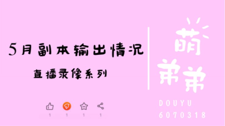 5月副本输出情况