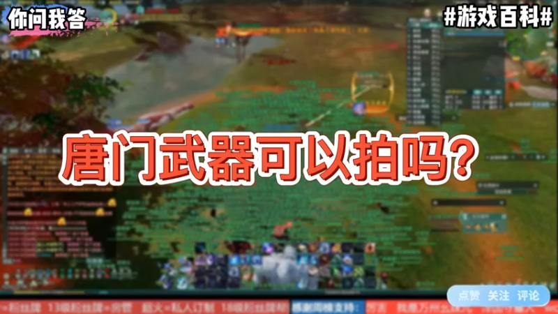 【剑网3】你问我答-唐门武器可以拍吗？-魔教谢十三三