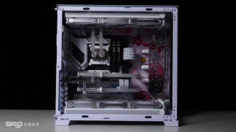 【BRO水冷私人定制】联力 O11 EVO 星之卡比主题 分体水方案展示