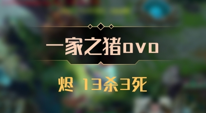 【一家之猪ovo】烬 13杀3死