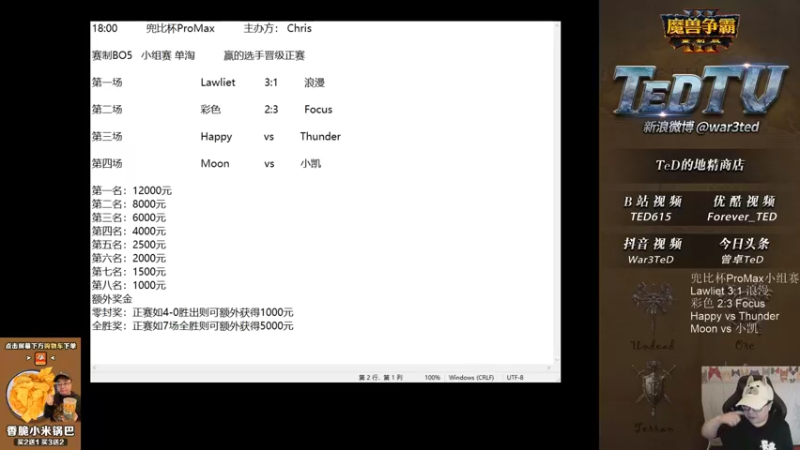 【TED出品】兜比杯小组赛 Happy vs Thunder 降维打击