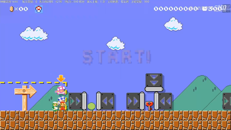 我在斗鱼看白白的胖胖呀直播马里奥制造