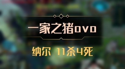 【一家之猪ovo】纳尔 11杀4死
