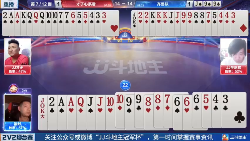 【2022-05-14 06点场】JJ斗地主官方：JJ斗地主2V2擂台赛春季赛