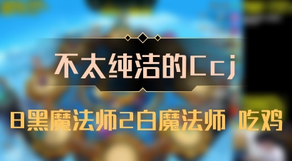 【不太纯洁的Ccj】8黑魔法师2白魔法师 吃鸡
