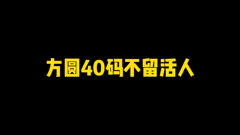 方圆４０码不留活人