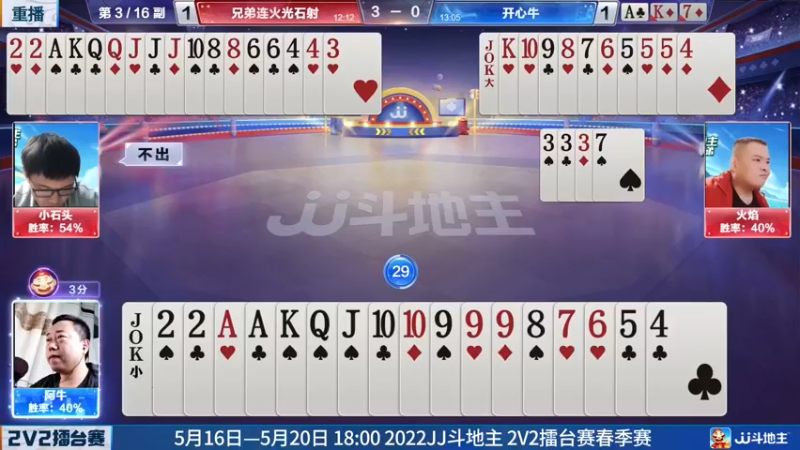 【2022-05-15 06点场】JJ斗地主官方：JJ斗地主2V2擂台赛春季赛
