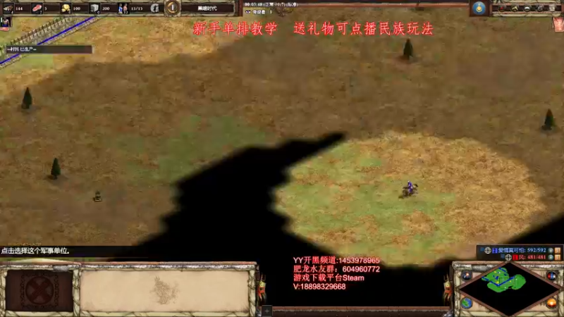 【2022-05-15 20点场】帝国时代肥龙大师：帝国时代2：新手单排教学