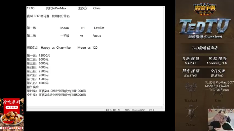 【TED出品】兜比杯 Moon vs Lawliet 中 鸟德转熊德