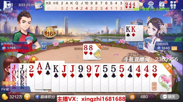 4194巅峰赛：又是一把王炸单2的细节牌，刺激满倍就完了！