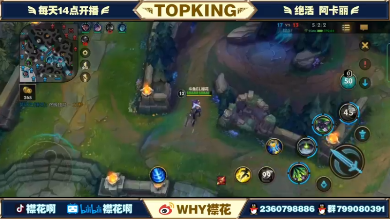 【2022-05-17 18点场】襟花啊：全网最高分阿卡丽细节教学
