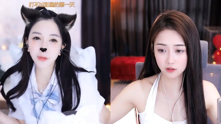 两个美女小姐姐直播连麦，好可爱啊