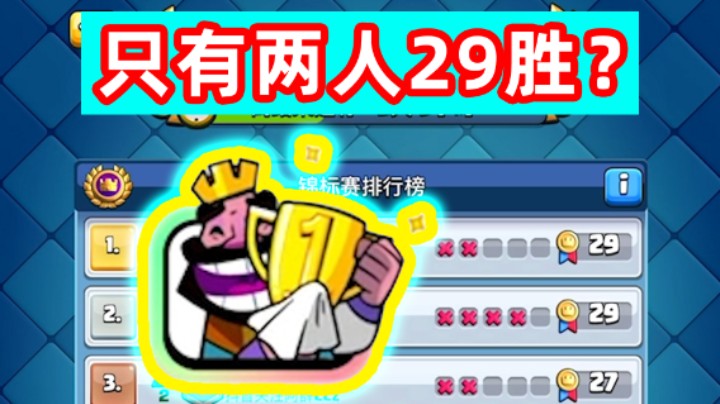 皇室战争：国服锦标赛仅两个人获得29胜表情？