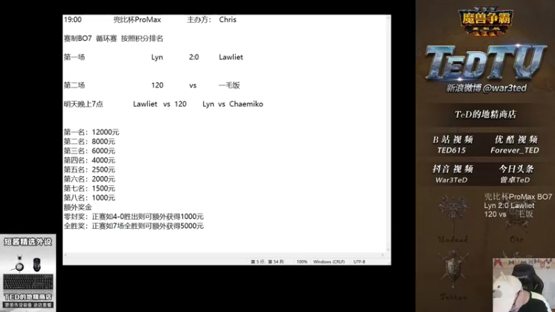 【TED出品】兜比杯 Lyn vs Lawliet 下 强得离谱