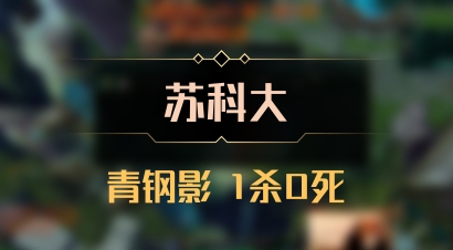 【苏科大】青钢影 1杀0死