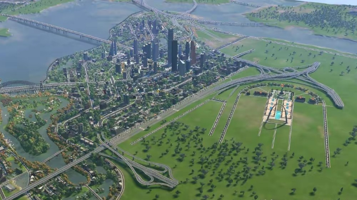造景新图，基础造景。火车中心站