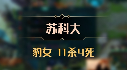 【苏科大】豹女 11杀4死