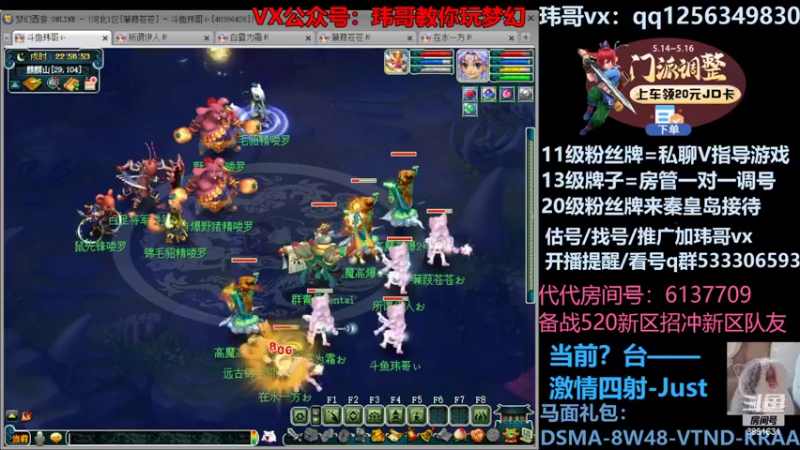 【2022-05-19 22点场】玮哥爱梦幻：北2一生一世招队友-送攻略