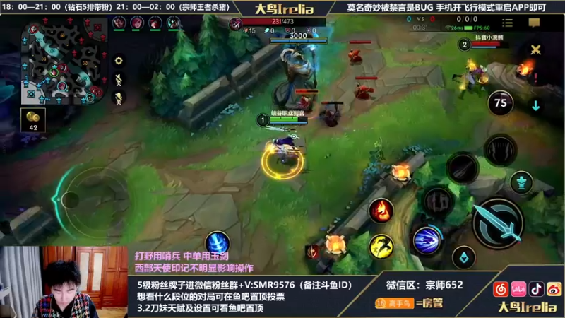 【2022-05-20 22点场】大鸟Irelia：双倍亲密度 王者局中单杀猪