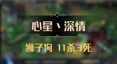 【心星丶深情】狮子狗 11杀3死