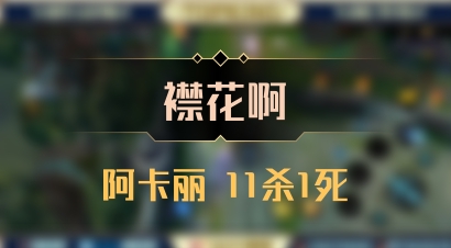 【襟花啊】阿卡丽 11杀1死