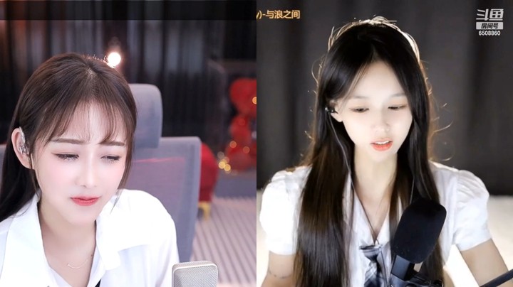美女小姐姐直播连麦，好可爱啊