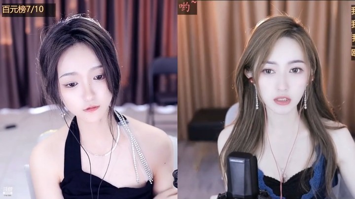 美女小姐姐直播连麦，今天的衣服好漂亮啊