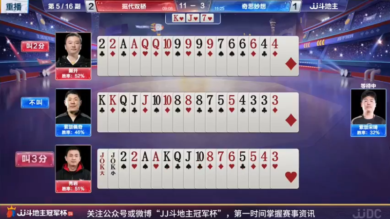 【2022-05-25 01点场】JJ斗地主官方：JJ斗地主2V2春季擂台赛
