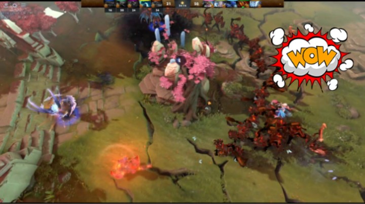 美滋滋dota2五号位冰女水晶室女躺赢时刻