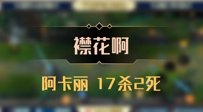 【襟花啊】阿卡丽 17杀2死