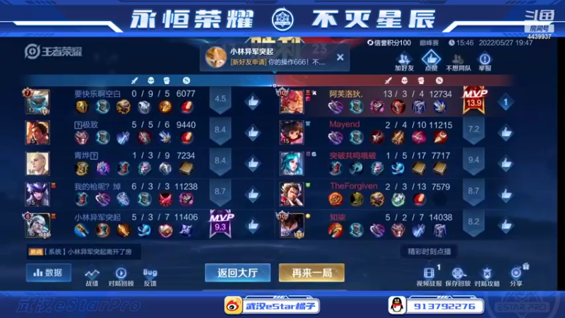 【2022-05-27 20点场】eStarPro橘子：说了你们也听不懂