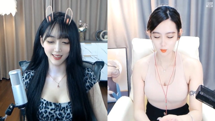 美女兔兔今天穿水墨衣服很好看，可爱啊