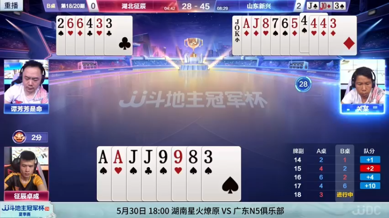 【2022-05-30 13点场】JJ斗地主官方：JJ斗地主冠军杯，夏季赛直播中