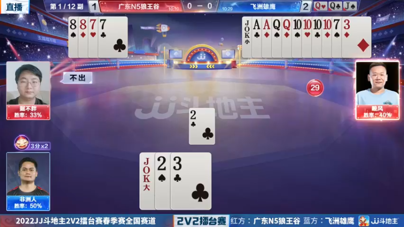 【2022-06-01 19点场】JJ斗地主官方：JJ斗地主2V2春季擂台赛