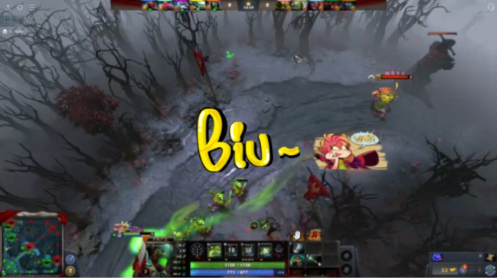 美滋滋dota2四号位不朽尸王躺赢时刻，4转3扛伤开团贴脸木北哈哈哈