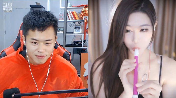 浩哥和美女直播连麦，美女最后表演吹奏乐器好搞笑啊