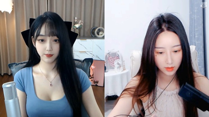 美女兔兔直播连麦，兔兔好可爱啊
