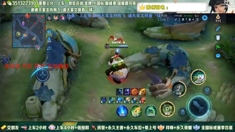 【2022-06-06 00点场】狗飞丶：有车位，国服打野满胜率带粉